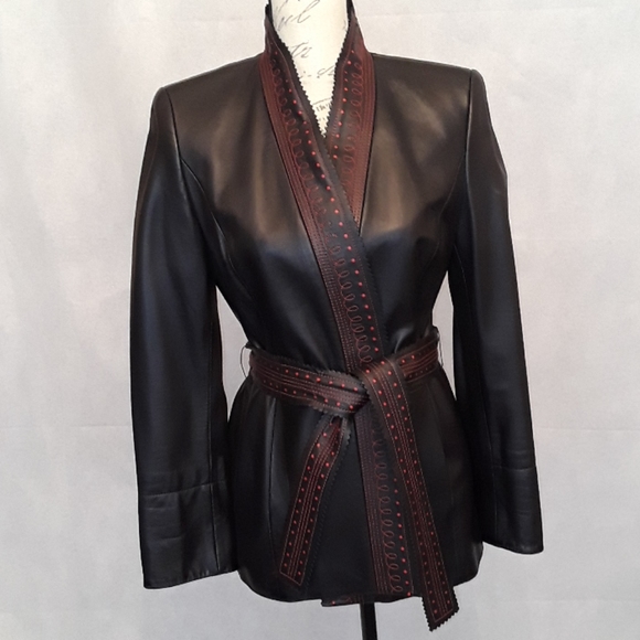 leather kimono jacket
